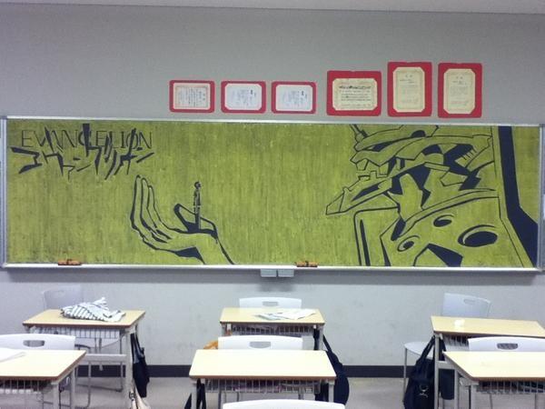 高校生3人組が描く黒板アートを紹介！落書きレベルではない画力がすごすぎると話題！【黒板に描いてみた】