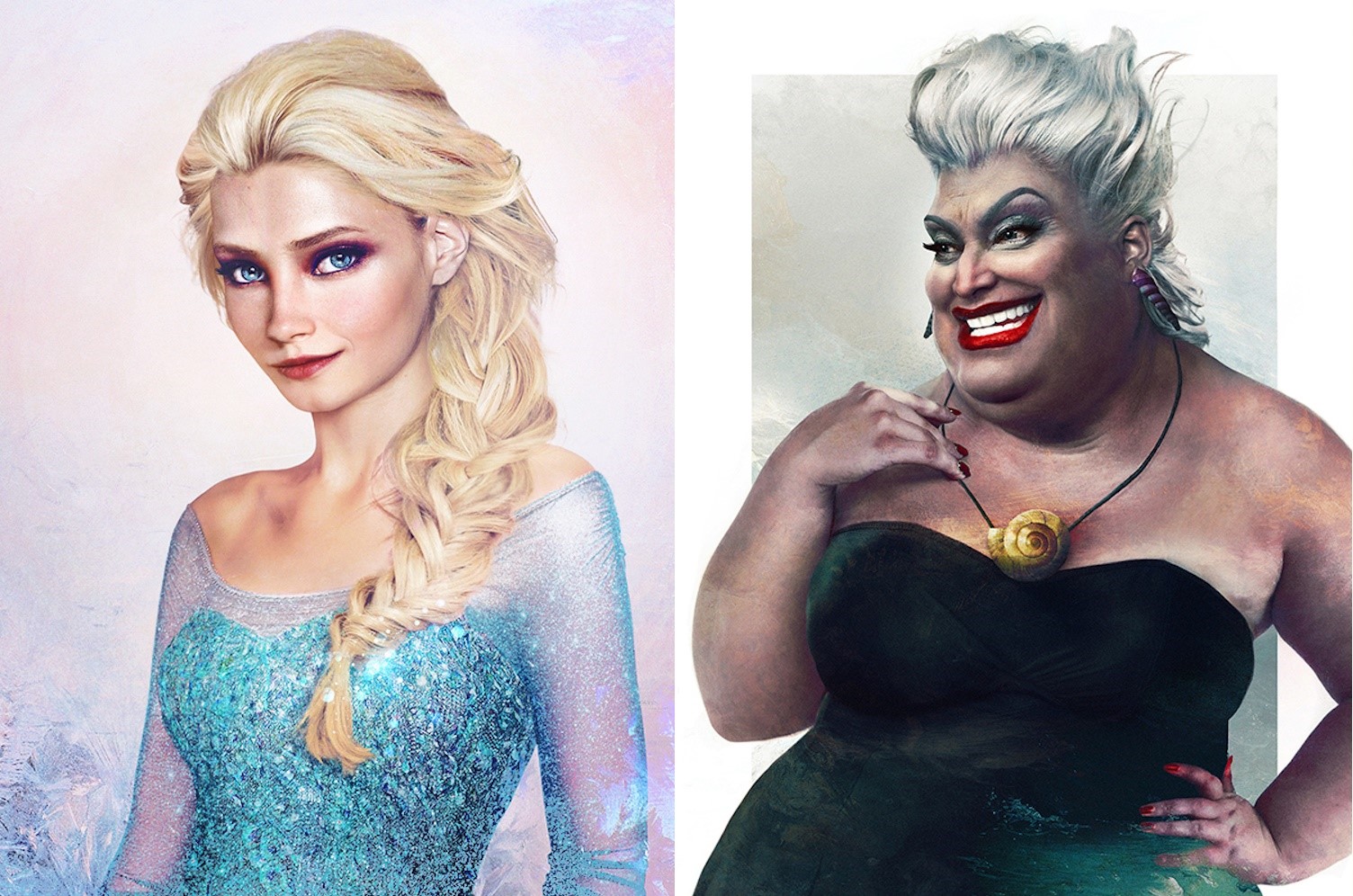 【アナと雪の女王】ディズニープリンセスをリアルに描いたイラストが写真みたいと話題！【リトル・マーメイド】
